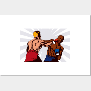 Boxer Boxing Knockout Punch Retro Posters and Art